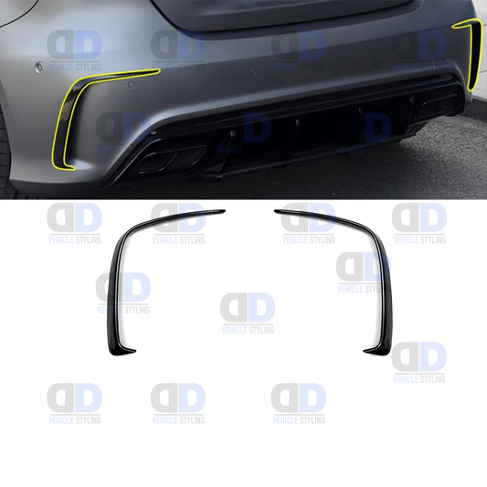 Mercedes W176 A class A45 AMG Line 2013-2018 Rear Bumper Flick Canards