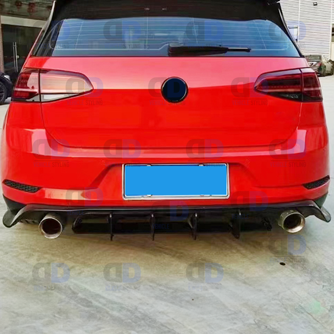 VW Golf GTI mk7.5 2016-2020 TCR Style Rear Diffuser Gloss Black