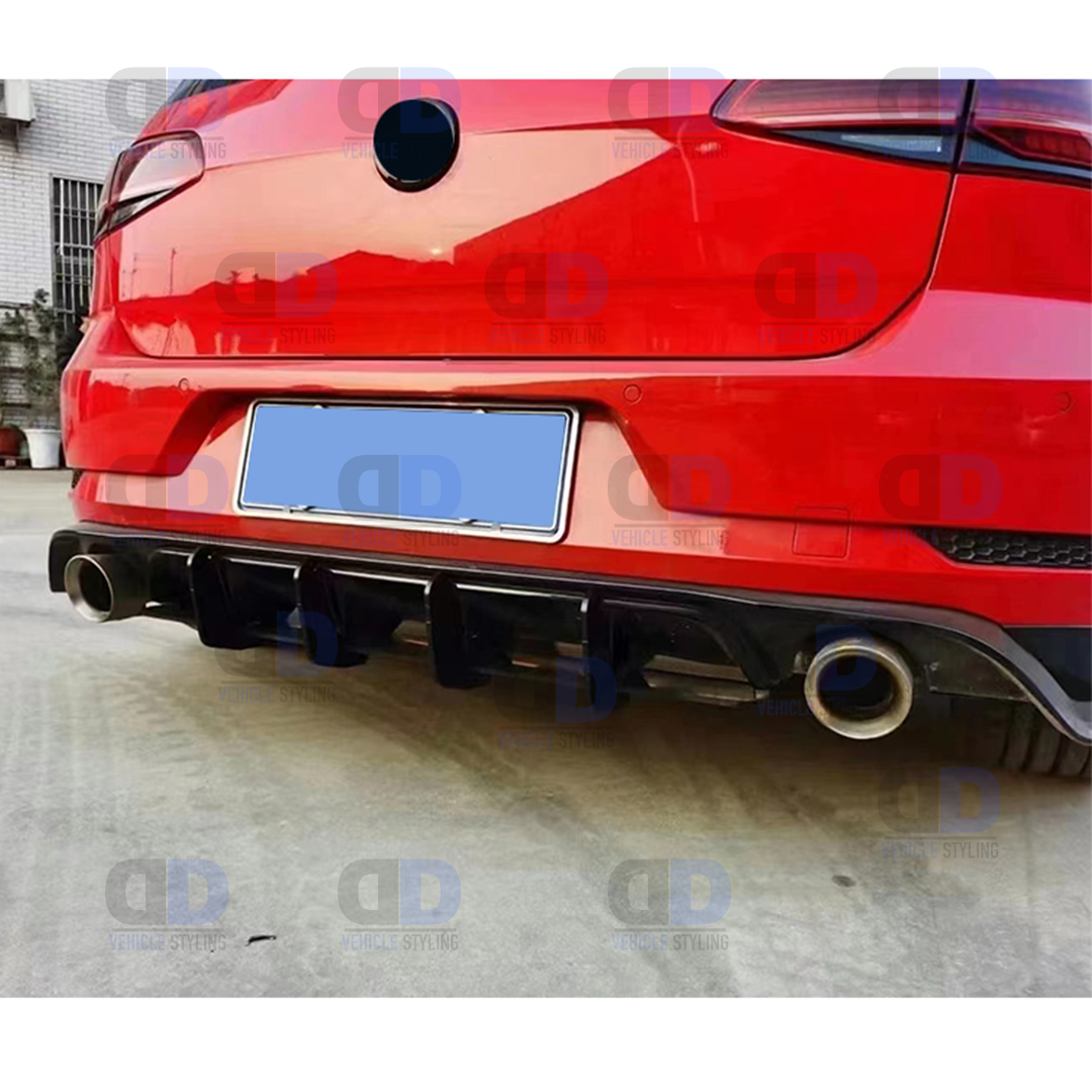 VW Golf GTI mk7.5 2016-2020 TCR Style Rear Diffuser Gloss Black