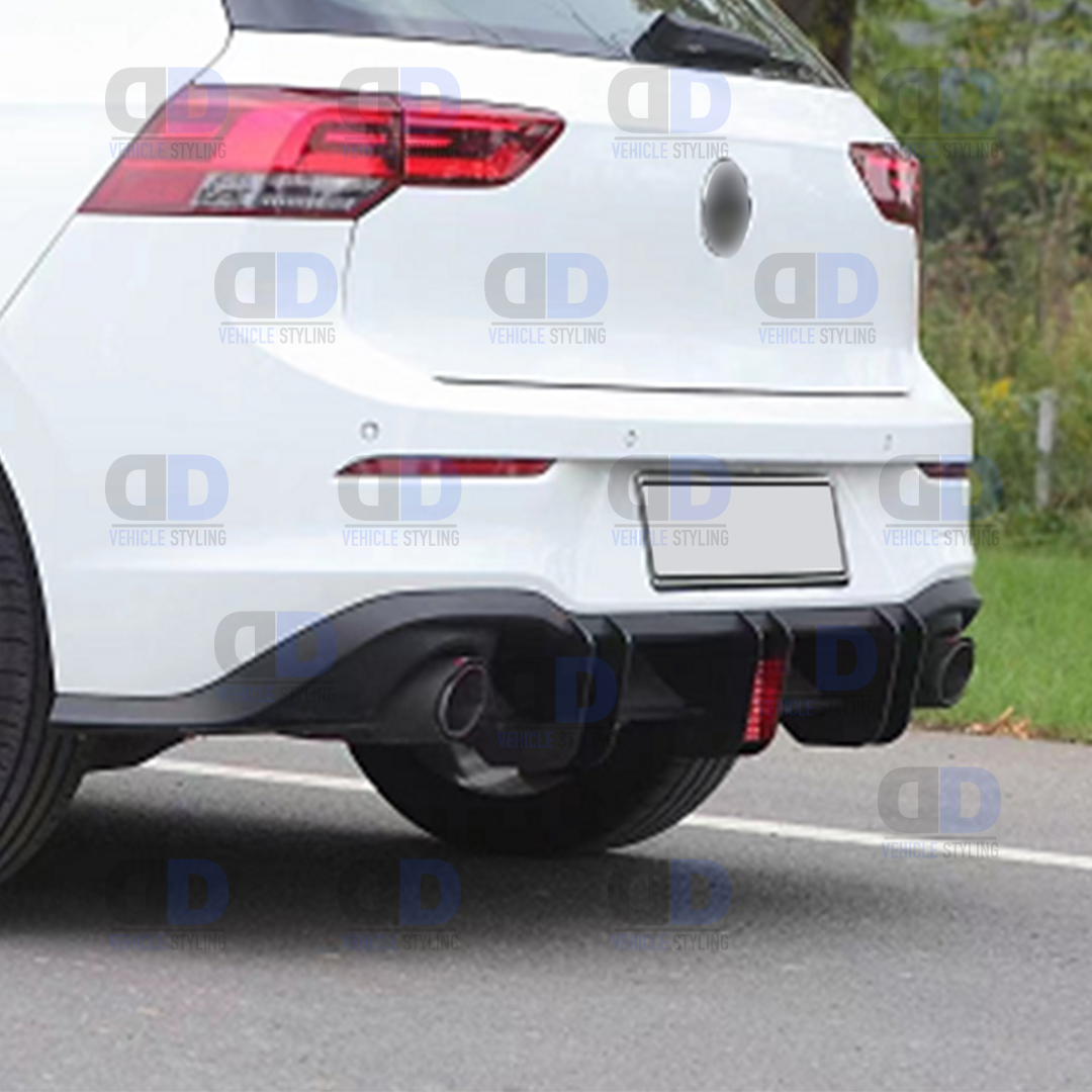 VW Golf GTI mk8 2020+ Rear Blade Diffuser With LED