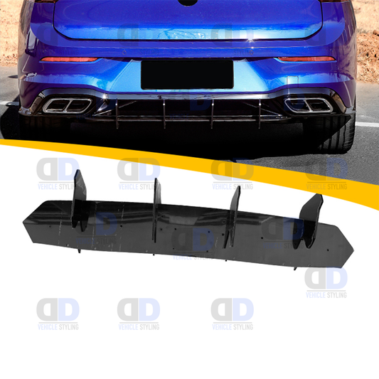 VW Golf R Line mk8 2020+ Rear Blade Diffuser