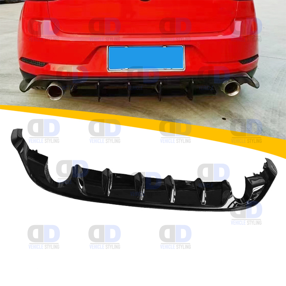 VW Golf GTI mk7.5 2016-2020 TCR Style Rear Diffuser Gloss Black – DD ...