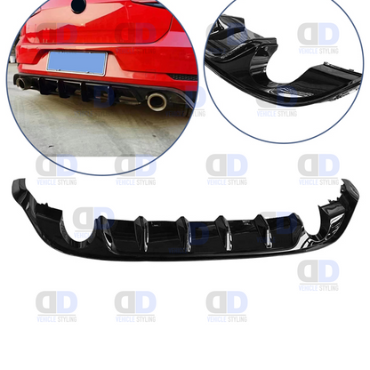 VW Golf GTI mk7.5 2016-2020 TCR Style Rear Diffuser Gloss Black